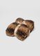 Brown blanket with leopard print_0