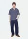 Blue denim jeans in pure cotton, baggy fit_0