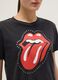 Black pure cotton regular fit T-shirt with Rolling Stones print_3