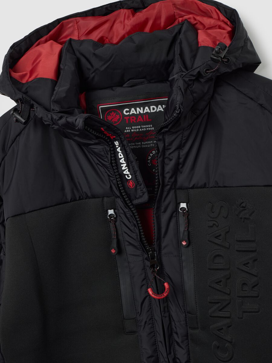 Black Padded Jacket with Hood_1