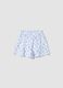 Girls&rsquo; pure cotton white shorts with floral print_1