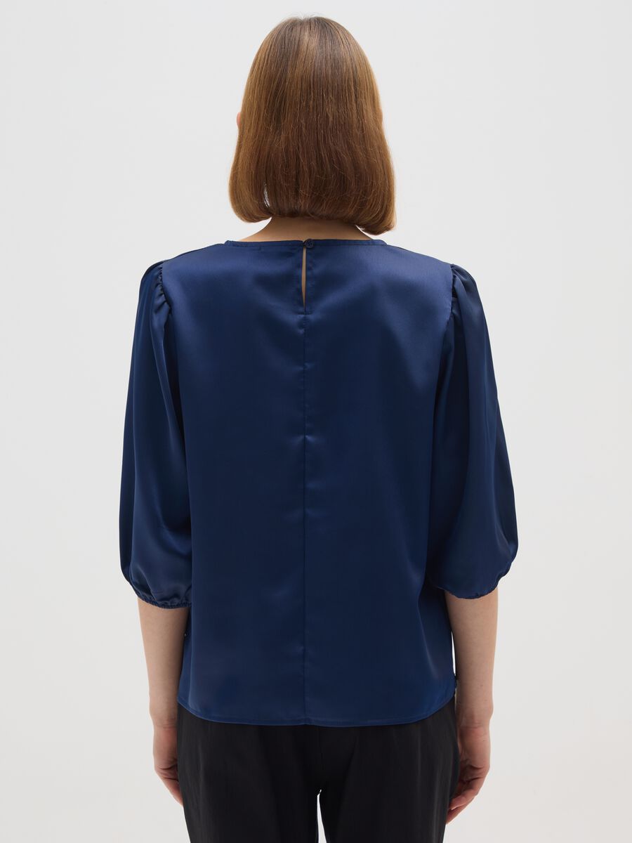 Regular fit blue blouse with long sleeves_2