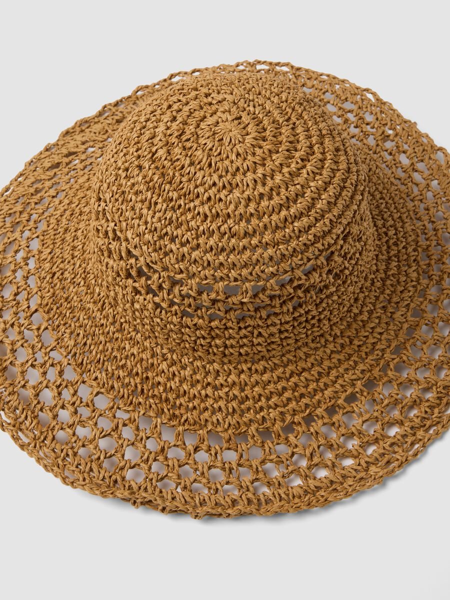 Cappello in puro tessuto carta marrone_1