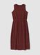 Red polka-dot pure viscose midi dress_4