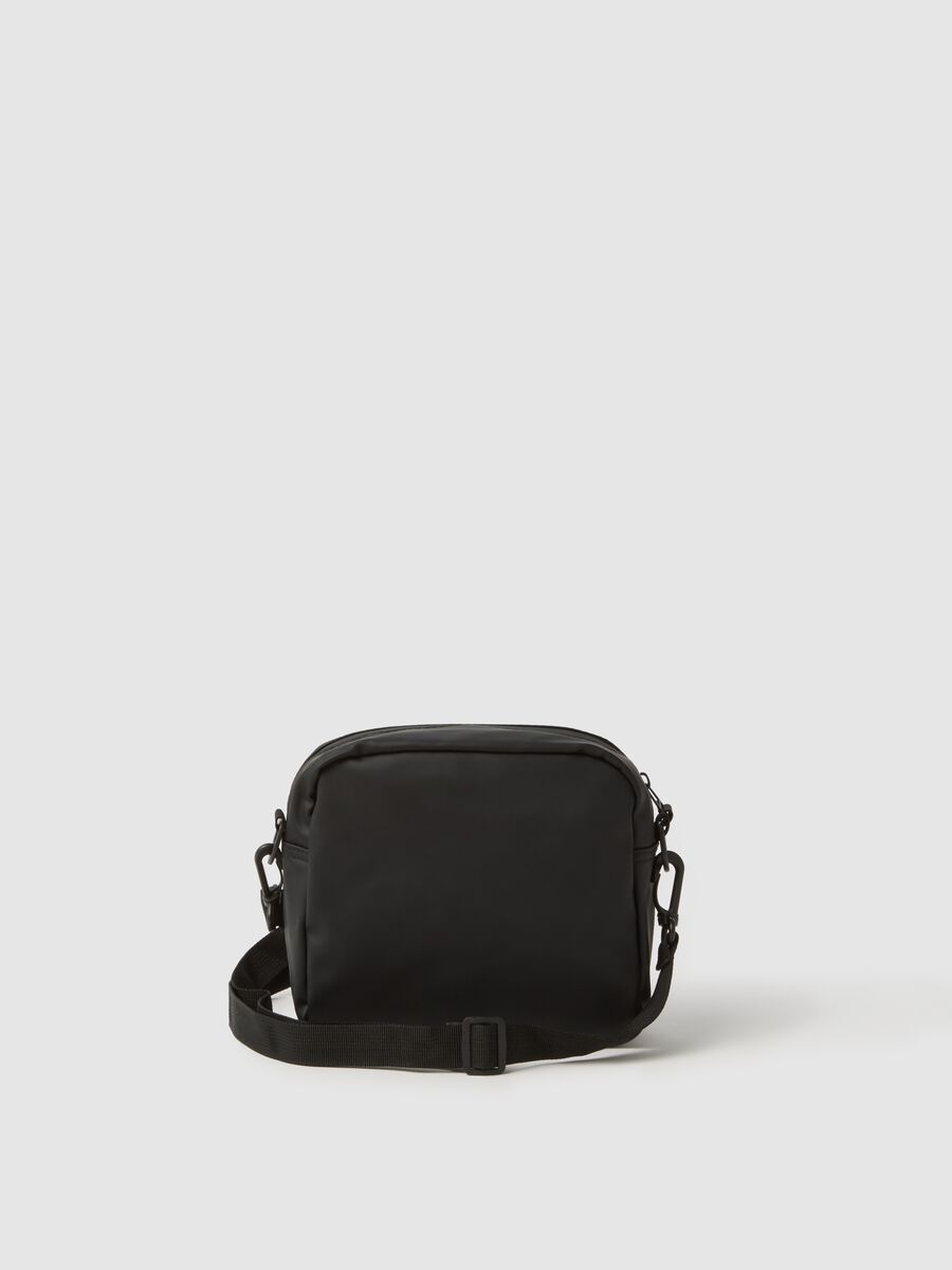 Black Crossbody Bag in Mixed Materials_1