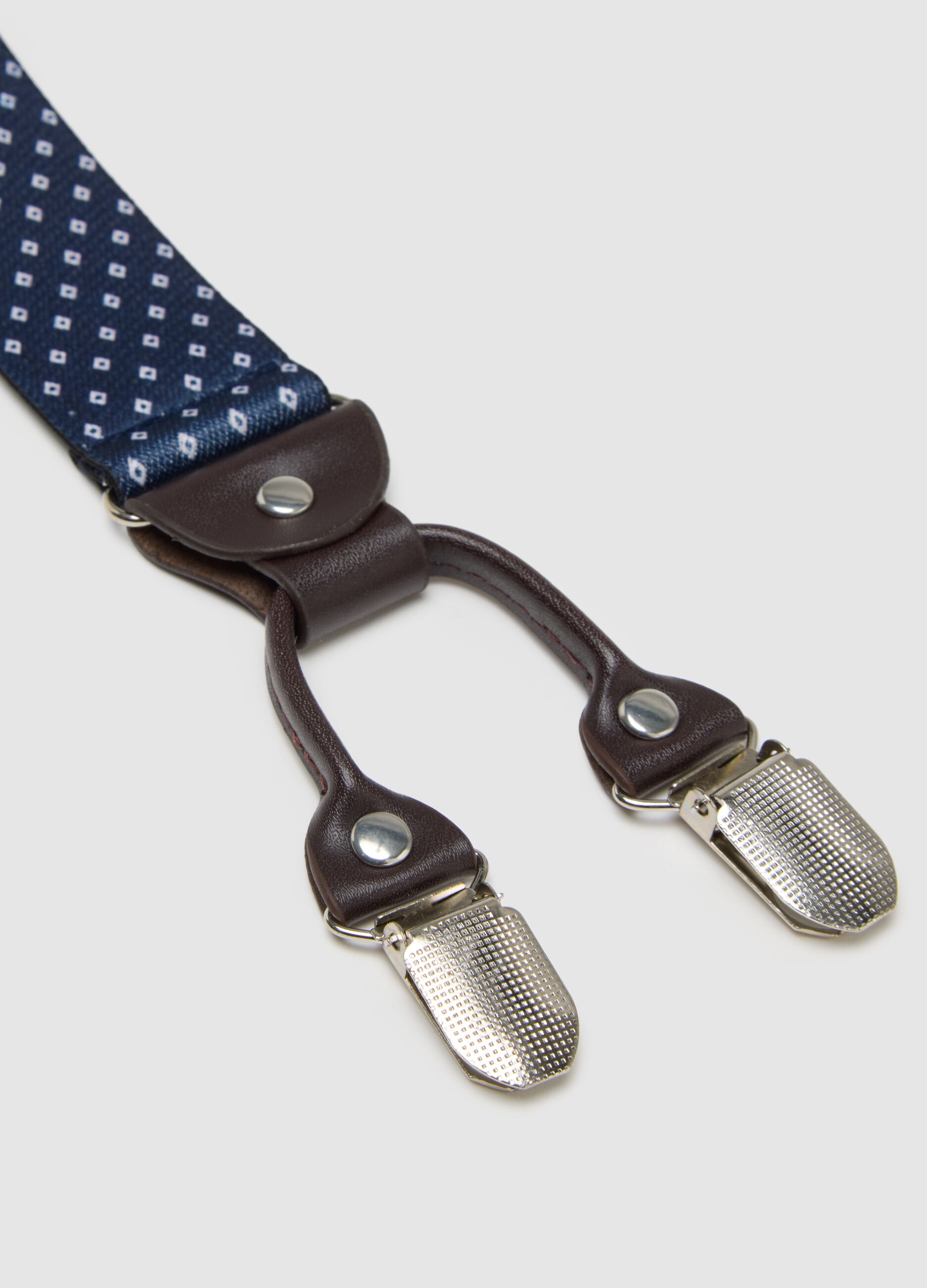 Bretelle in multicolor con pois