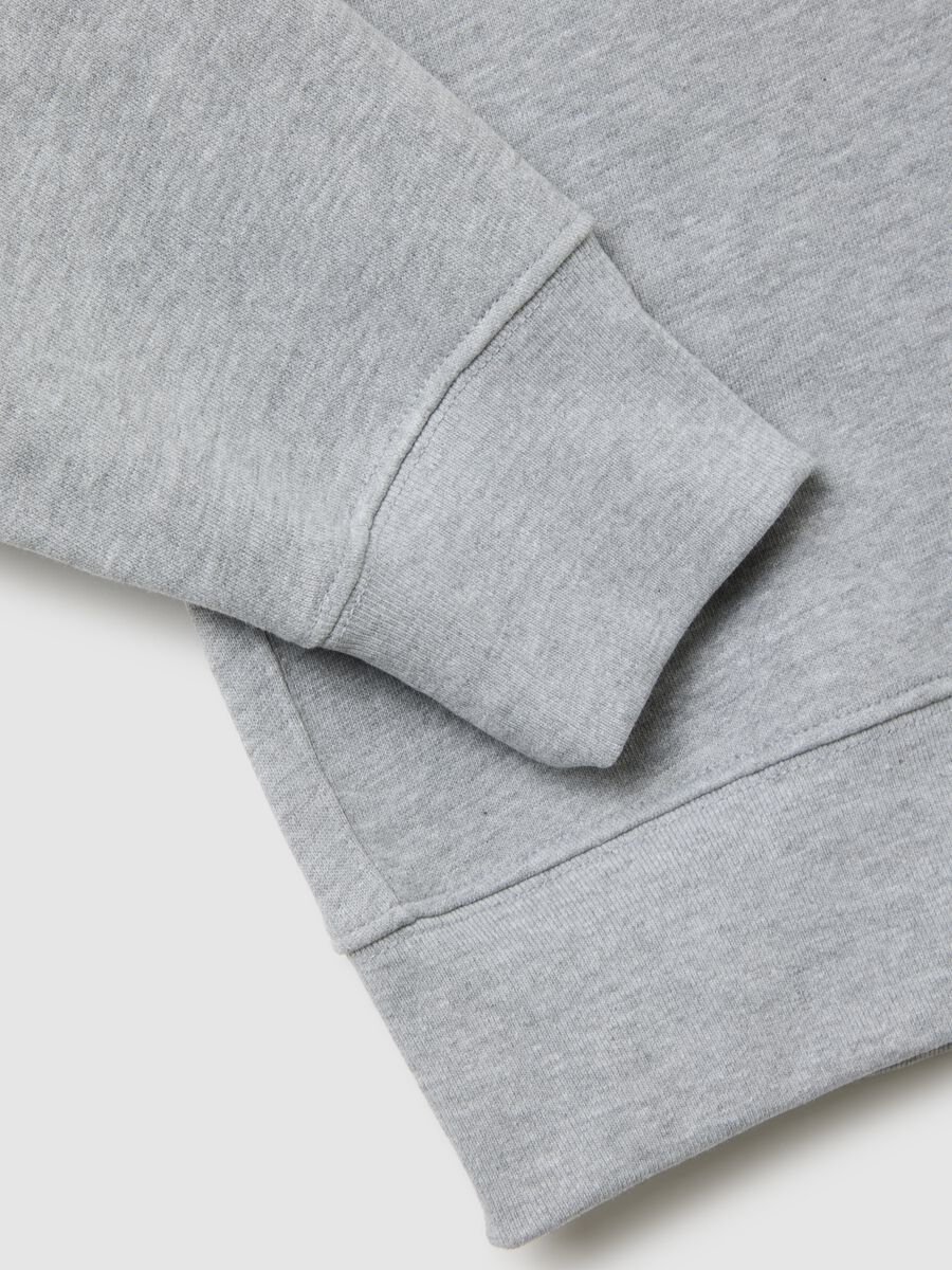 Felpa in puro cotone grigia regular fit_1