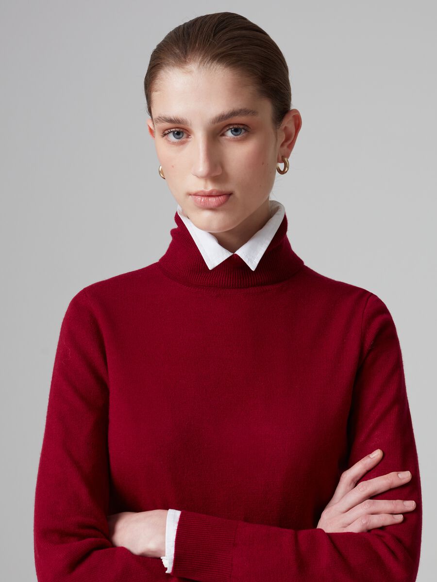 Pullover in lana a collo alto_1