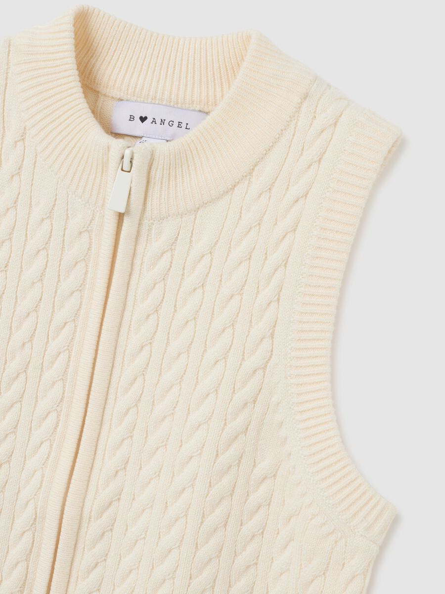 Gilet in misto cotone beige regular fit_5