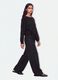 Black cotton-blend sweatshirt with bateau neckline and glitter_1