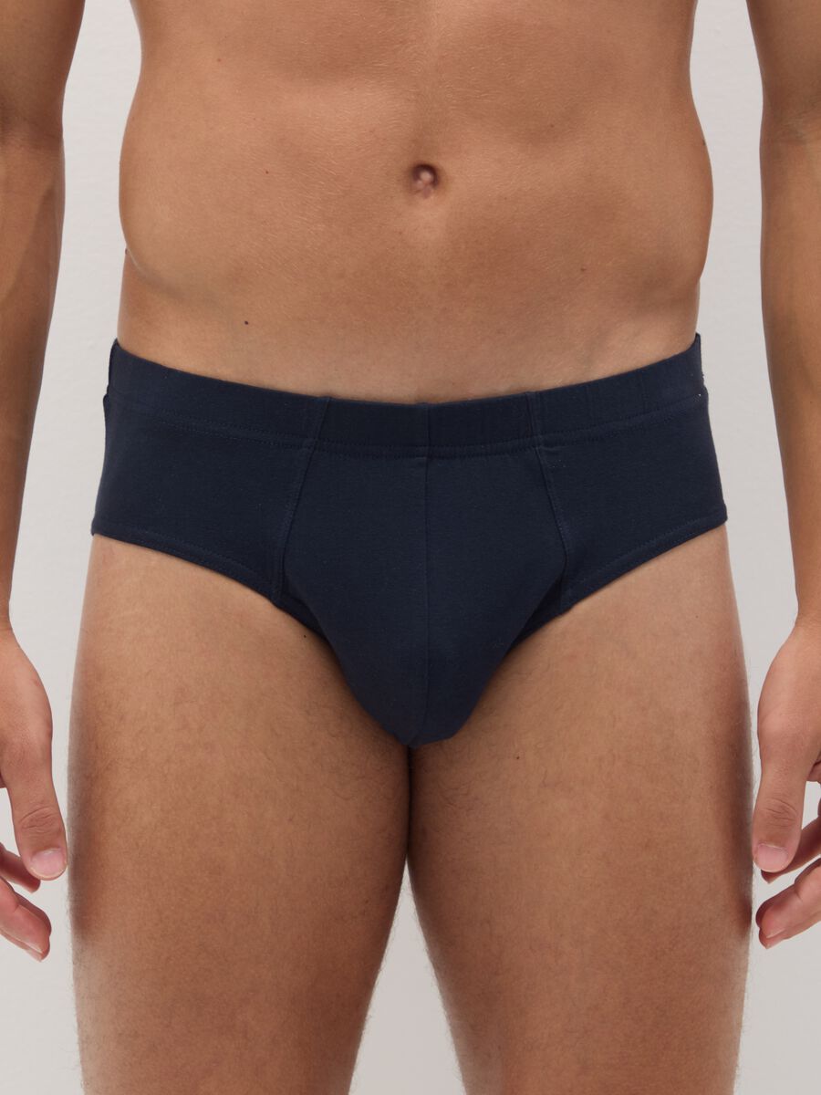 Slip in cotone blu regular fit_1