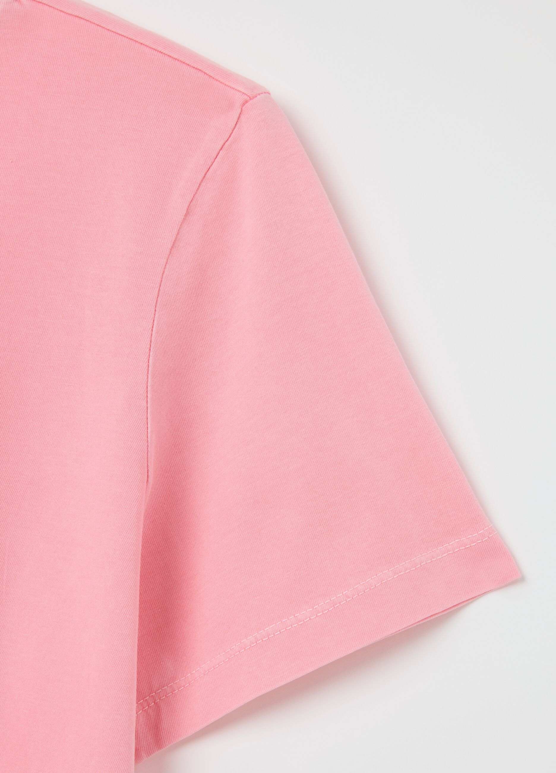 Women’s pink regular-fit T-shirt in 100% cotton