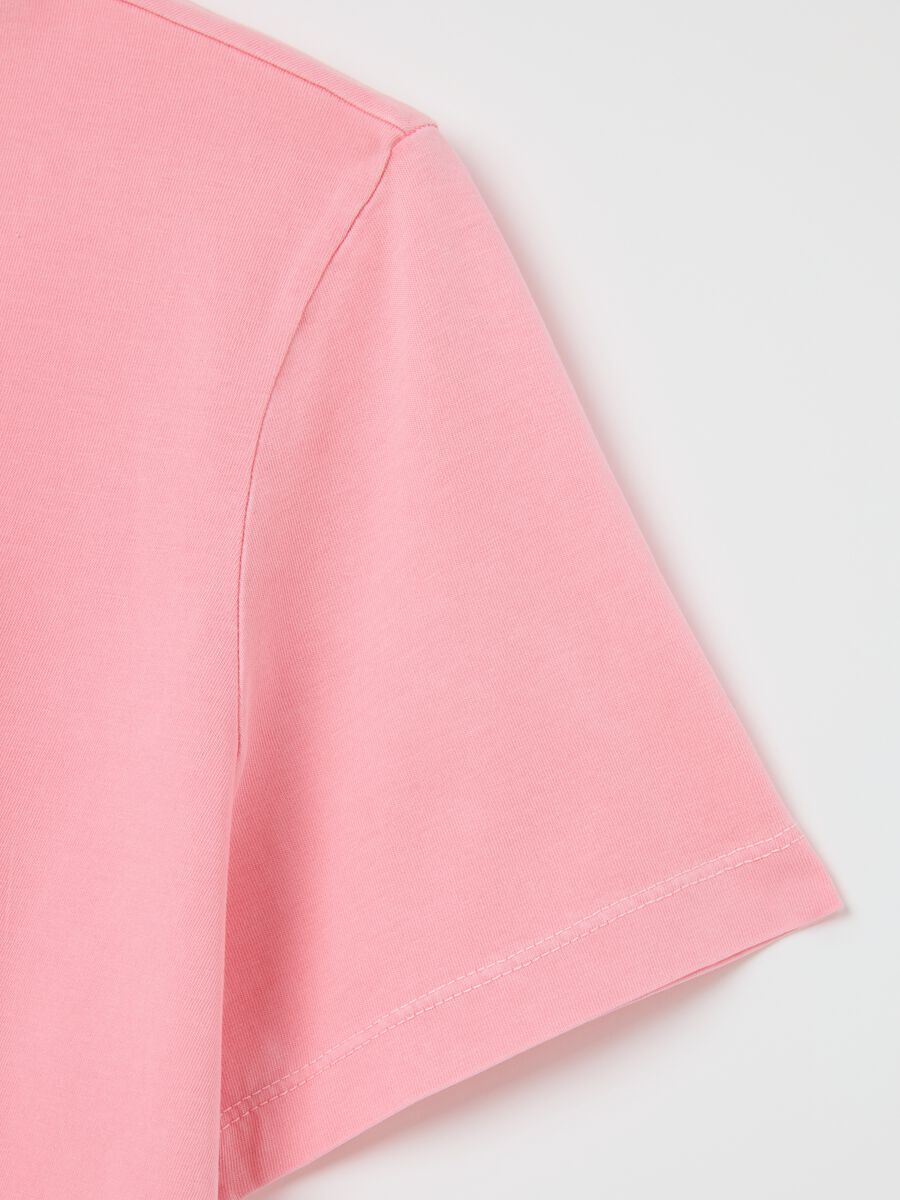 Women’s pink regular-fit T-shirt in 100% cotton_5