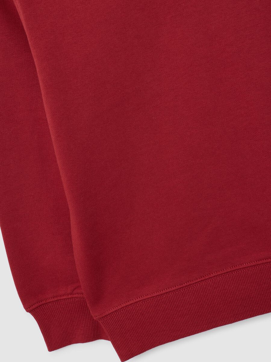 Red regular fit pure cotton children's sweatshirt_3