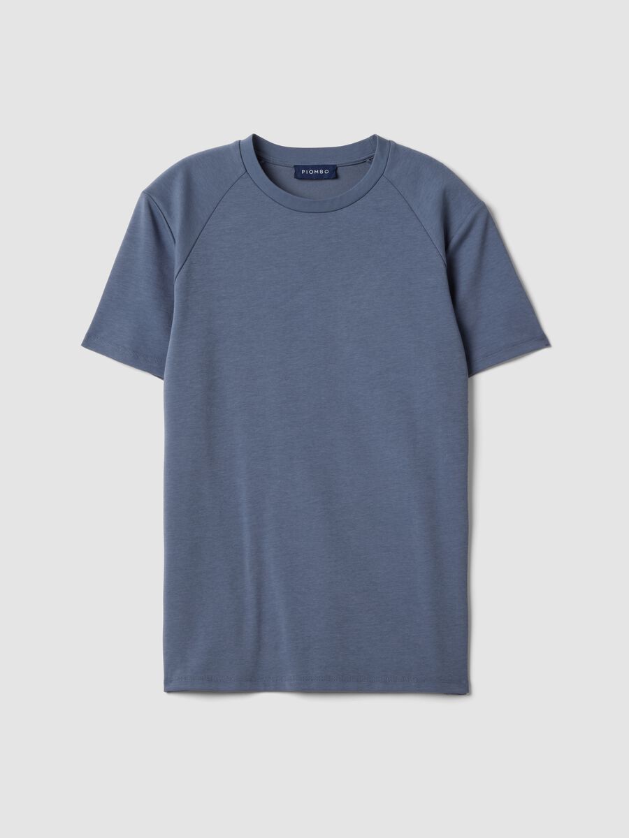 T-shirt grigia in misto cotone traspirante e ad asciugatura rapida_4