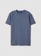T-shirt grigia in misto cotone traspirante e ad asciugatura rapida_4