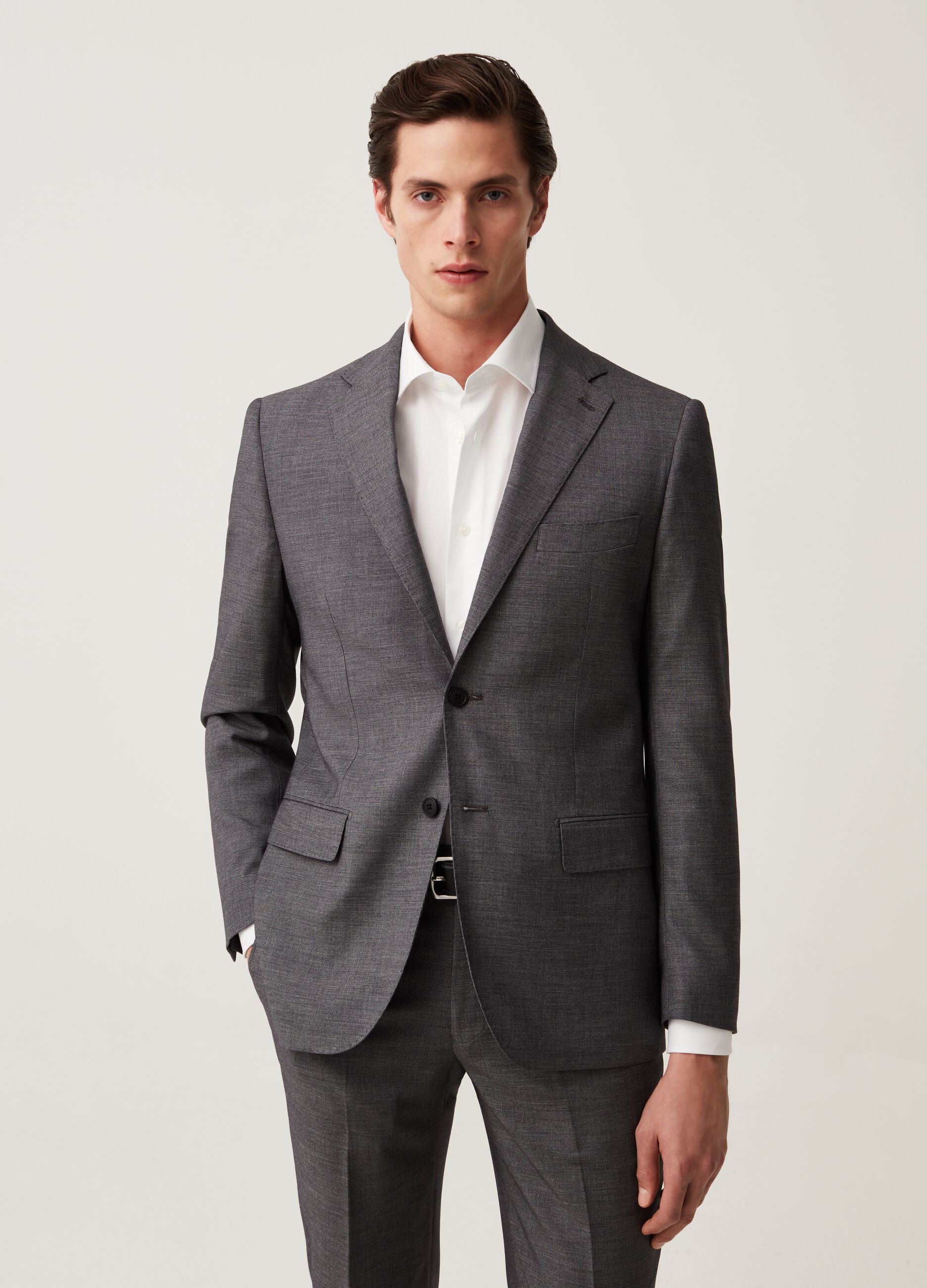 Abito regular fit mélange_1