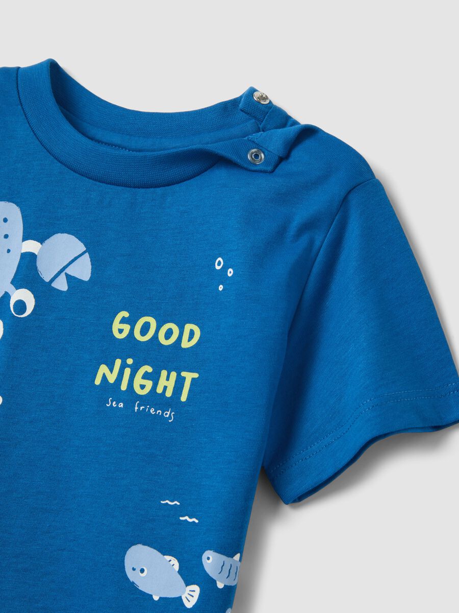 Pigiama in puro cotone multicolor da neonato regular fit con stampe_2