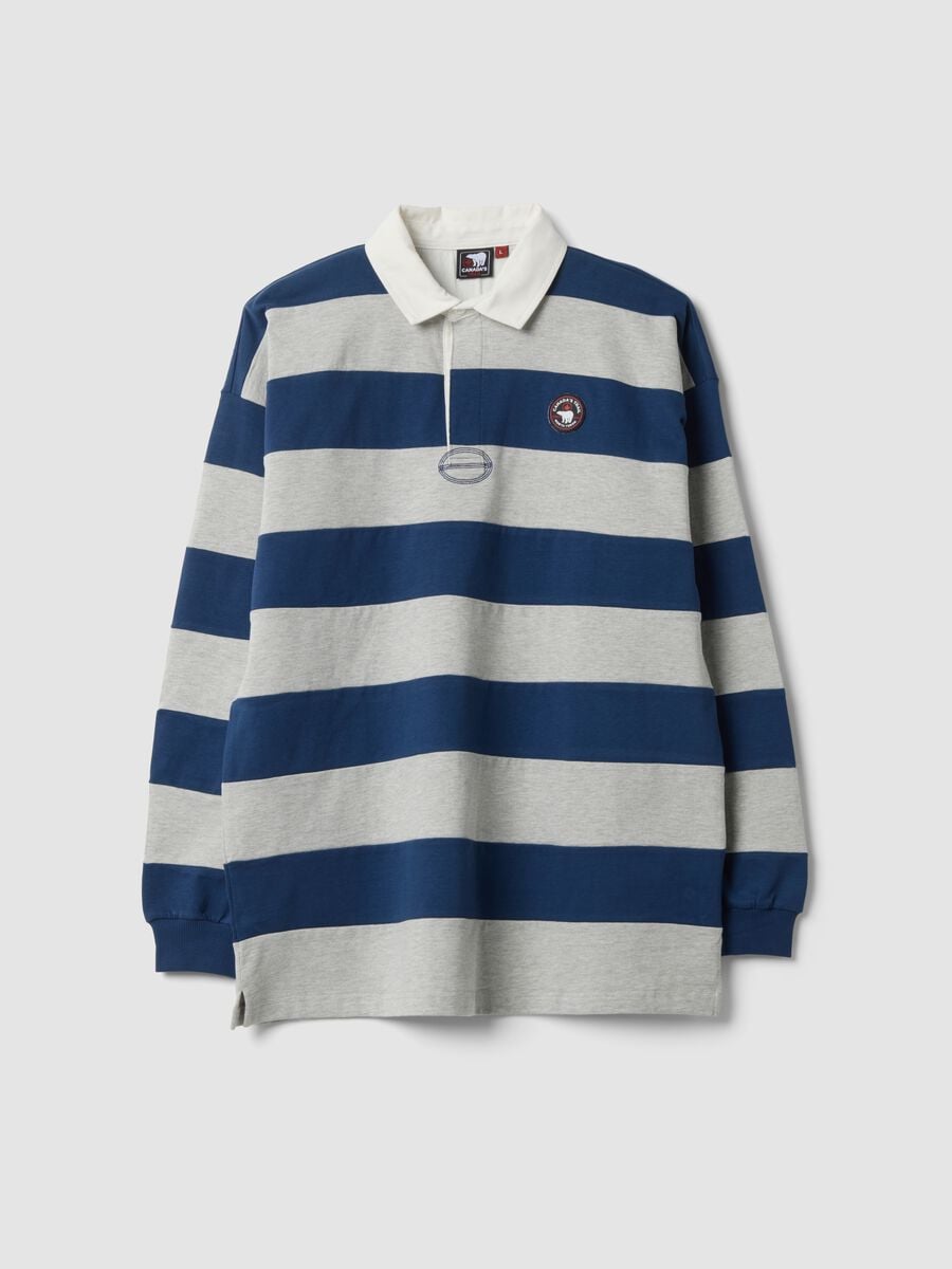 Multicolour striped rugby polo_0