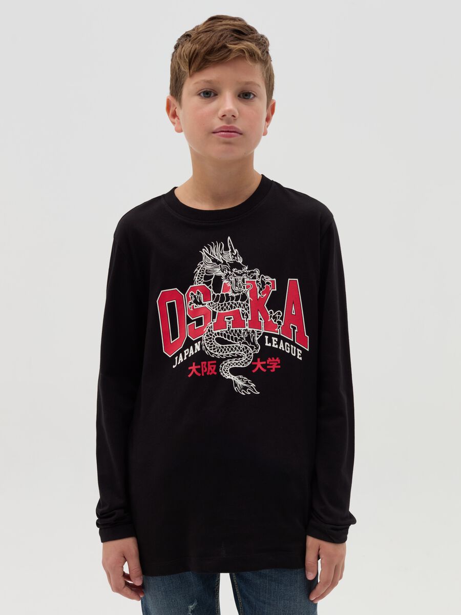 T-shirt with &ldquo;Osaka Japan League&rdquo; print_0