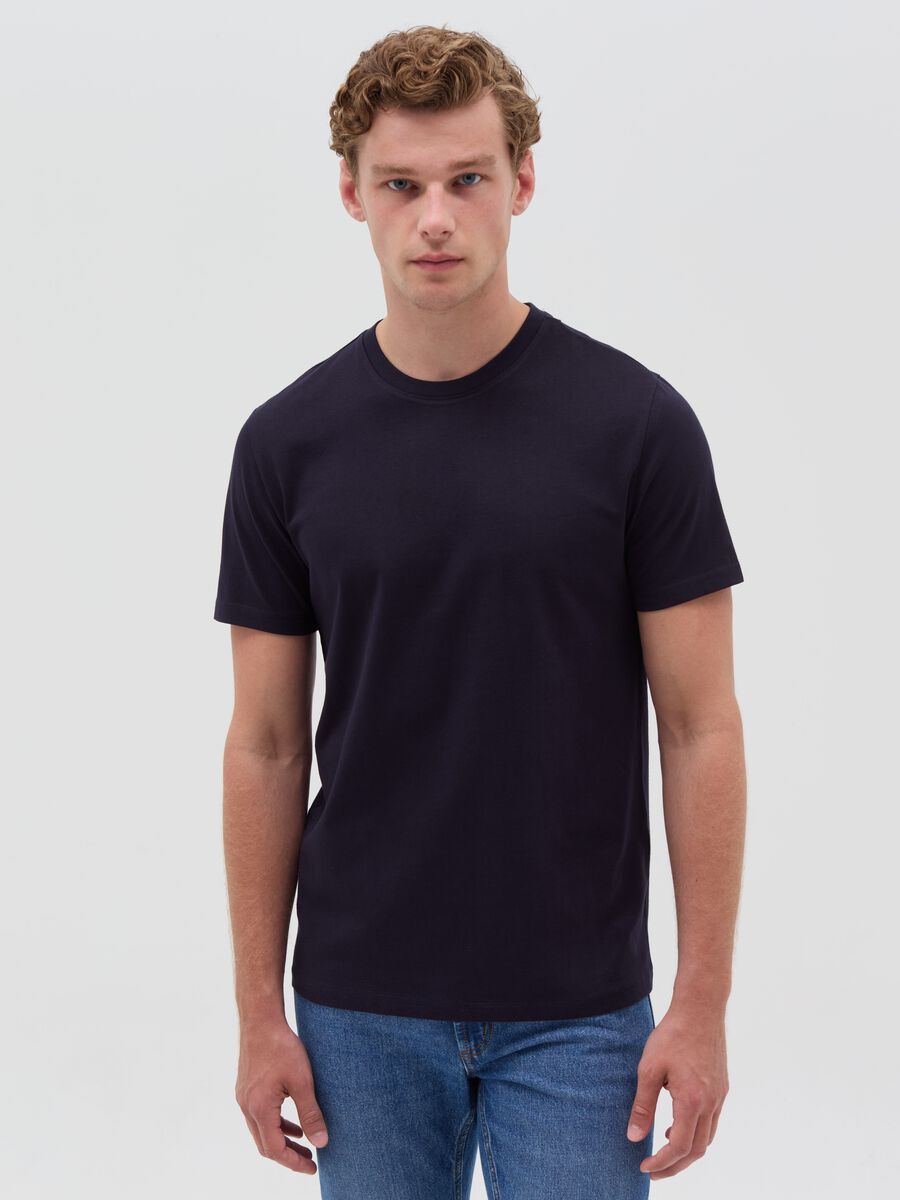 Cotton T-shirt with round neck_0