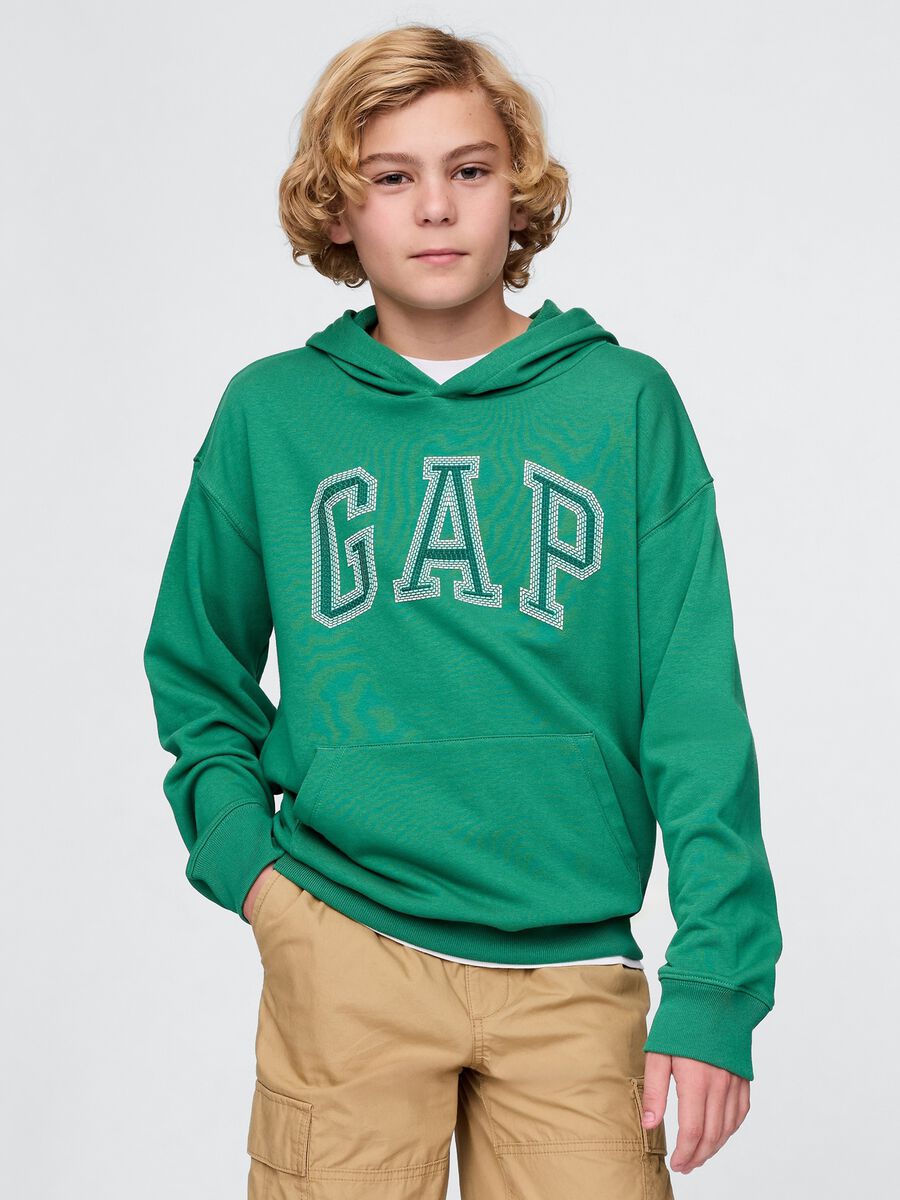 Green Hooded Sweatshirt GAP Kids_0