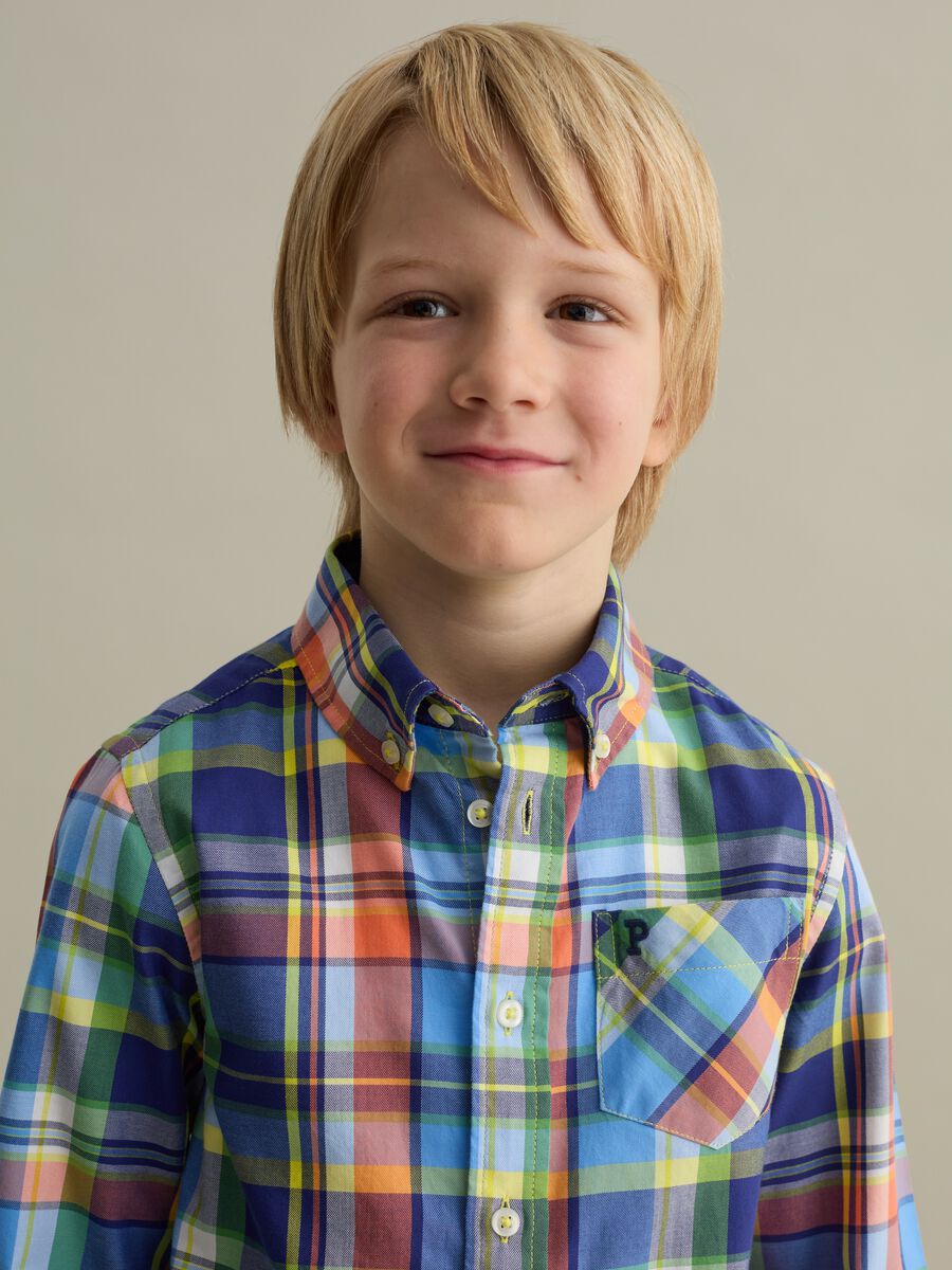 Cotton shirt with check pattern_2