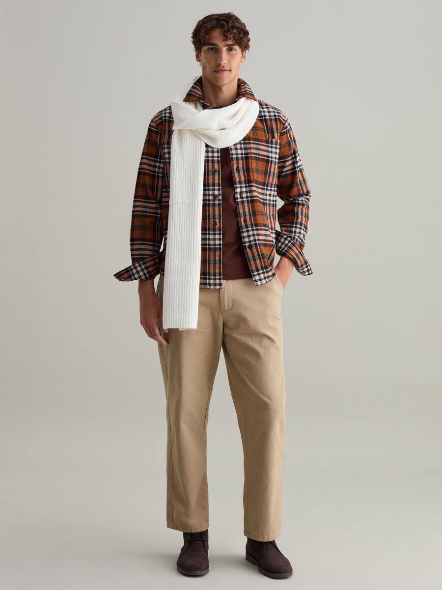 Shacket in flannel with check pattern_1