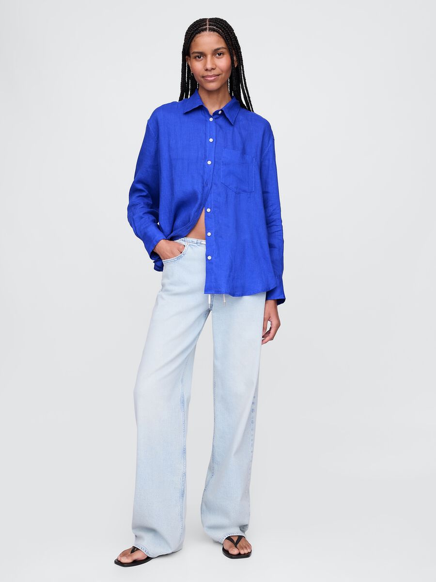 Blue pure linen shirt Gap_1