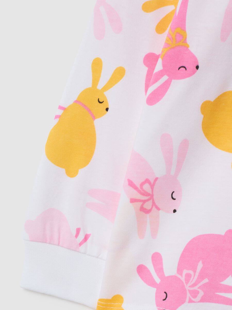 Girls' pyjamas in pure multicolour cotton with regular fit_3