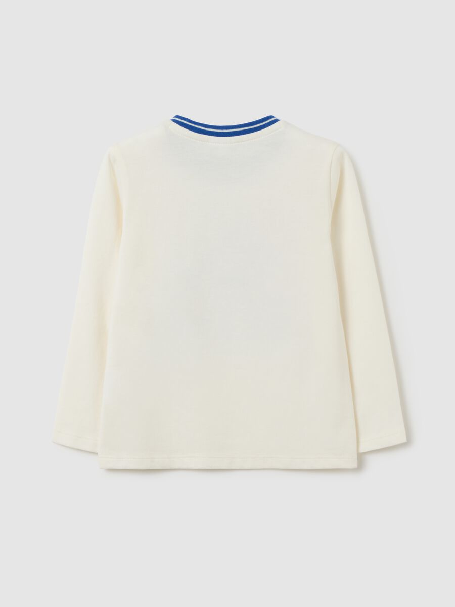 White regular fit pure cotton children's T-shirt_1