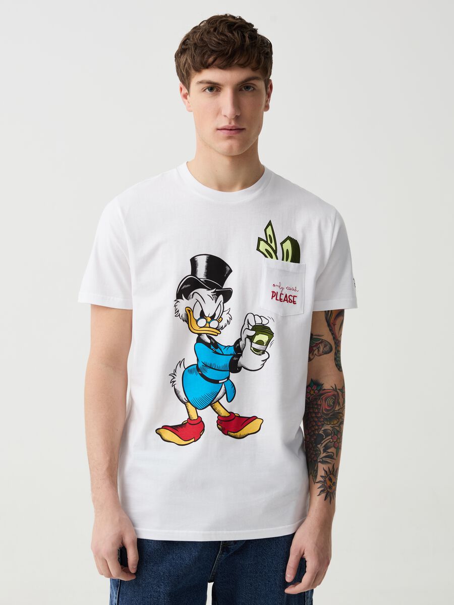 T-shirt with pocket and Scrooge McDuck print_0