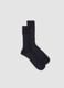 Blue ribbed pure cotton ankle socks_0