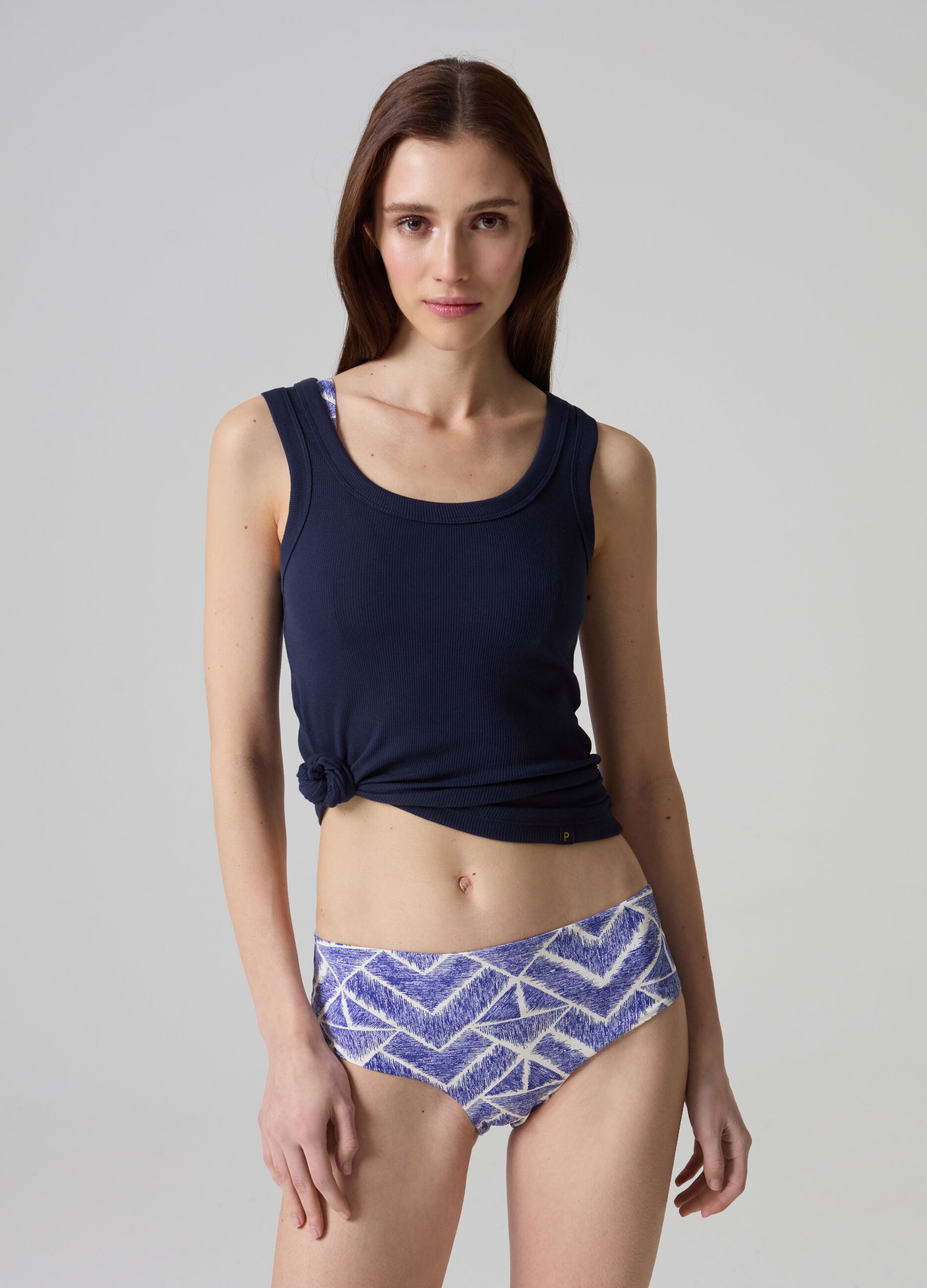 Ovs Slip bikini a vita alta stampa geometrica