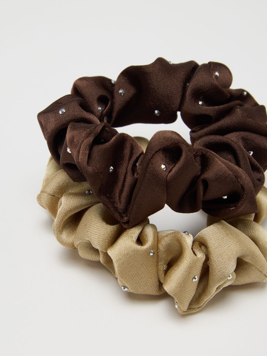 Women's Multicolour Hair Elastics with Rhinestones_2