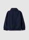 Blue regular fit zip jacket for children_1