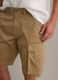 Beige stretch cotton cargo shorts, regular fit_3