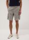 Grey linen-blend cargo Bermuda shorts_2