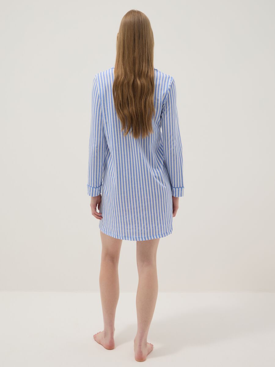 Camicione in puro cotone a righe multicolor oversize Peanuts_2