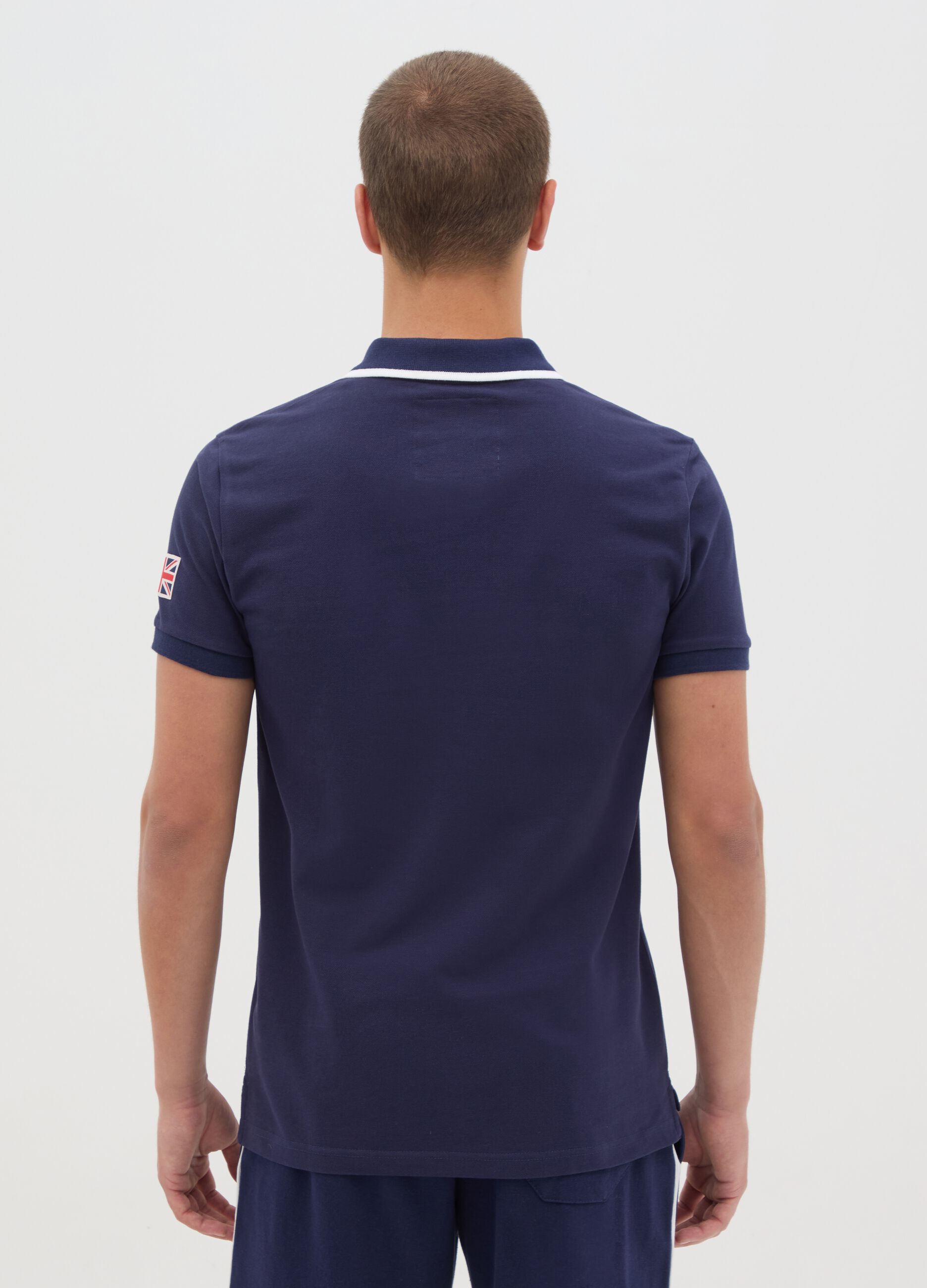 Men's Polo in Pure Multicolor Cotton