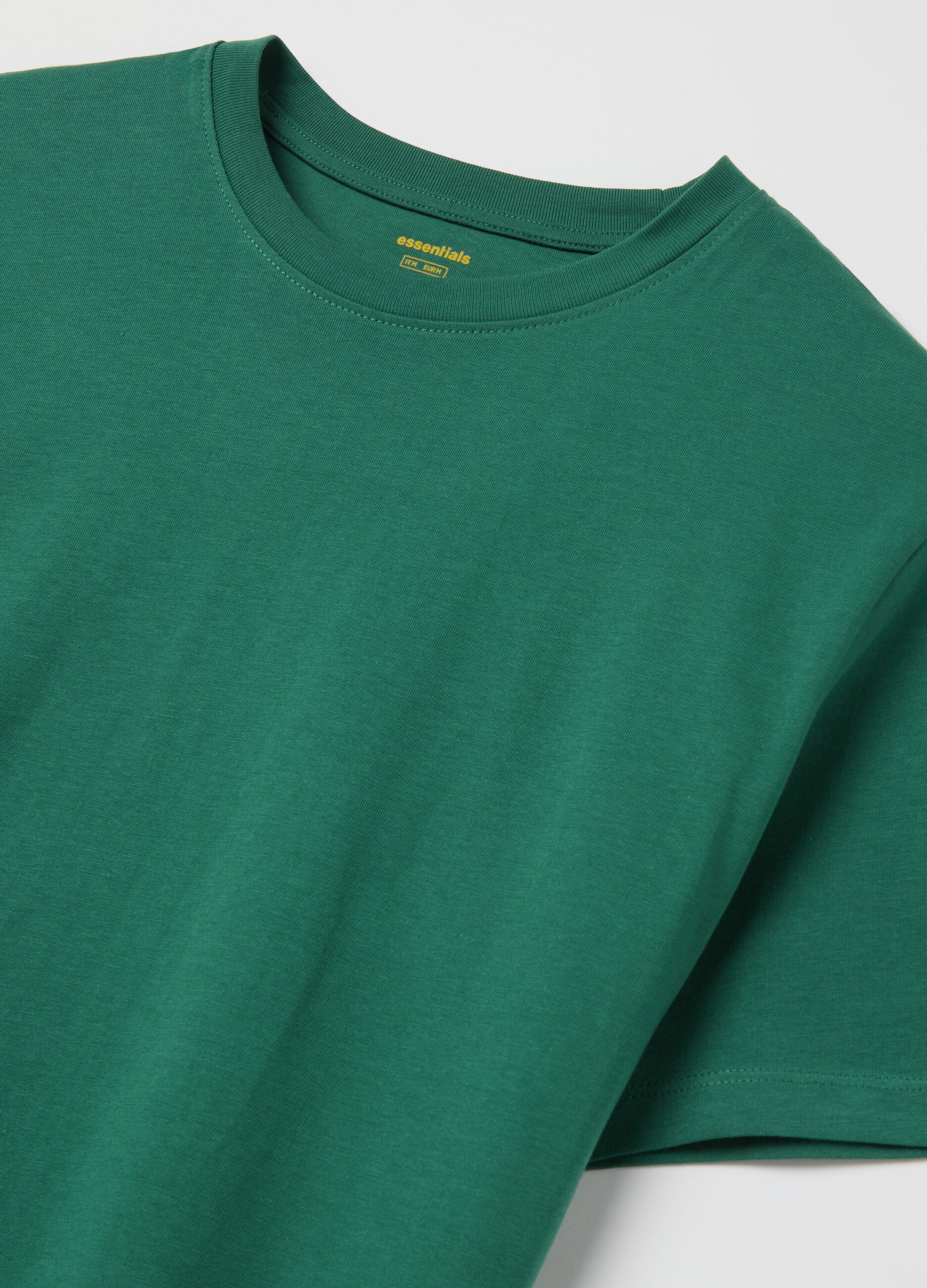 Organic cotton T-shirt with round neck