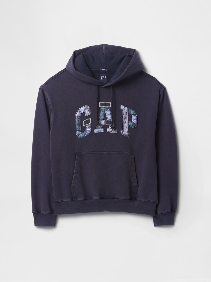 Sweatshirt with hood and logo patch_3