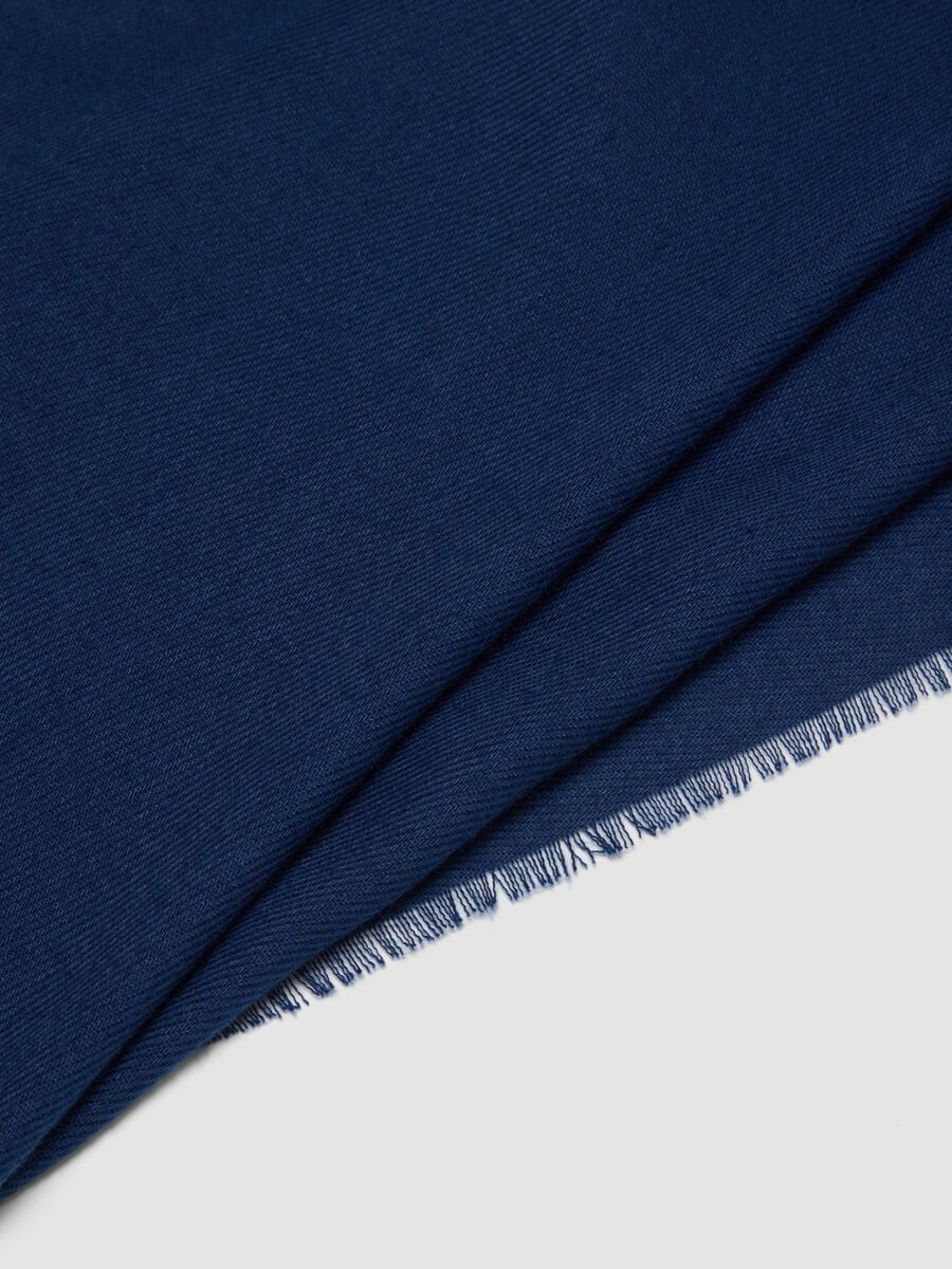 Sciarpa blu con frange_2