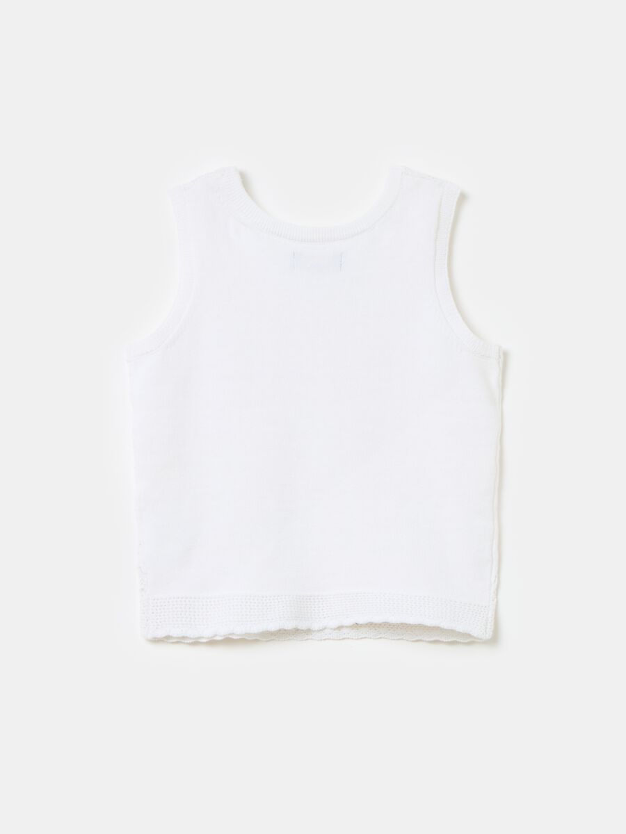 Tank top in cotton with geometric design_4