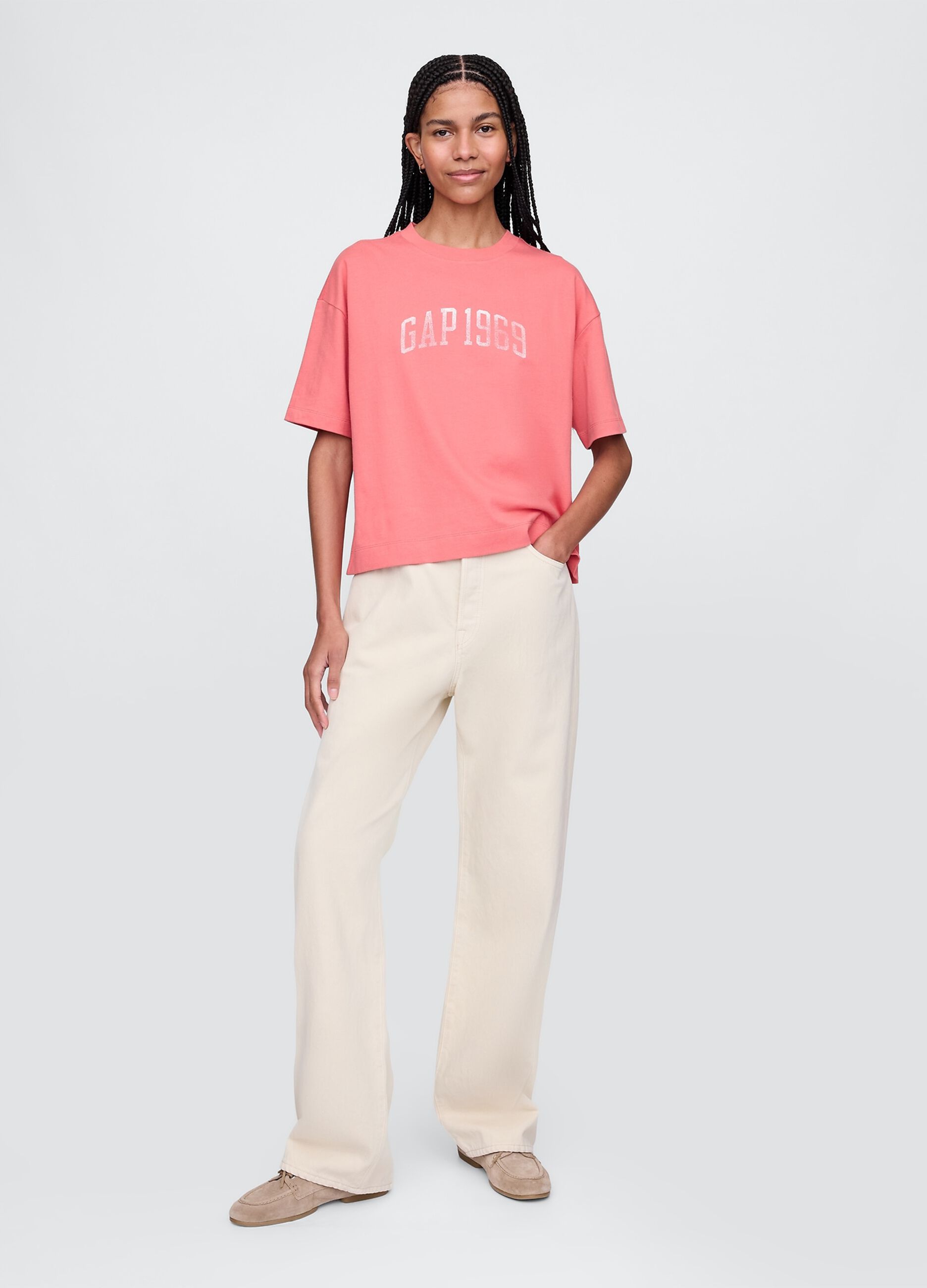 Gap Pink Short Sleeve Cotton T-shirt