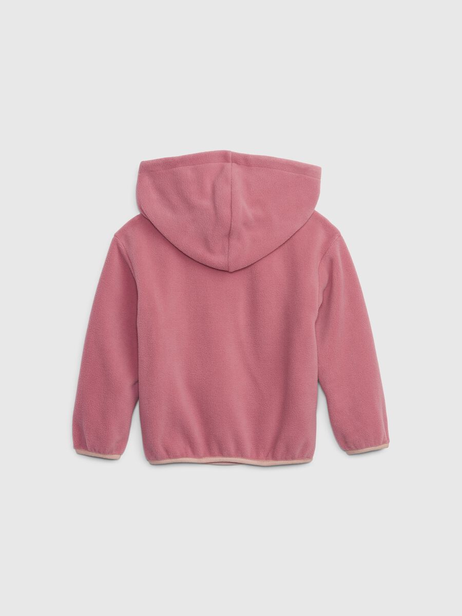 Felpa half-zip in pile con ricamo logo_1