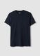 Short sleeve pure cotton blue regular fit T-shirt_4