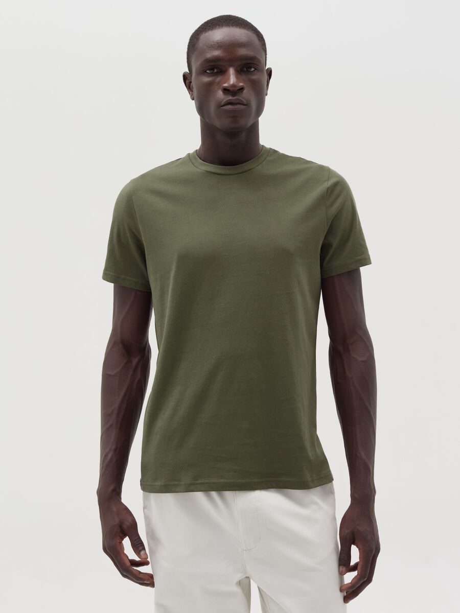 Cotton T-shirt with round neck_0