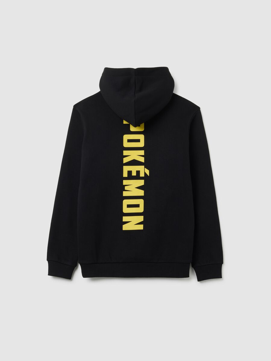 Felpa da bambino in misto cotone nero regular fit_4