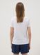 White pure cotton T-shirt with front print_3